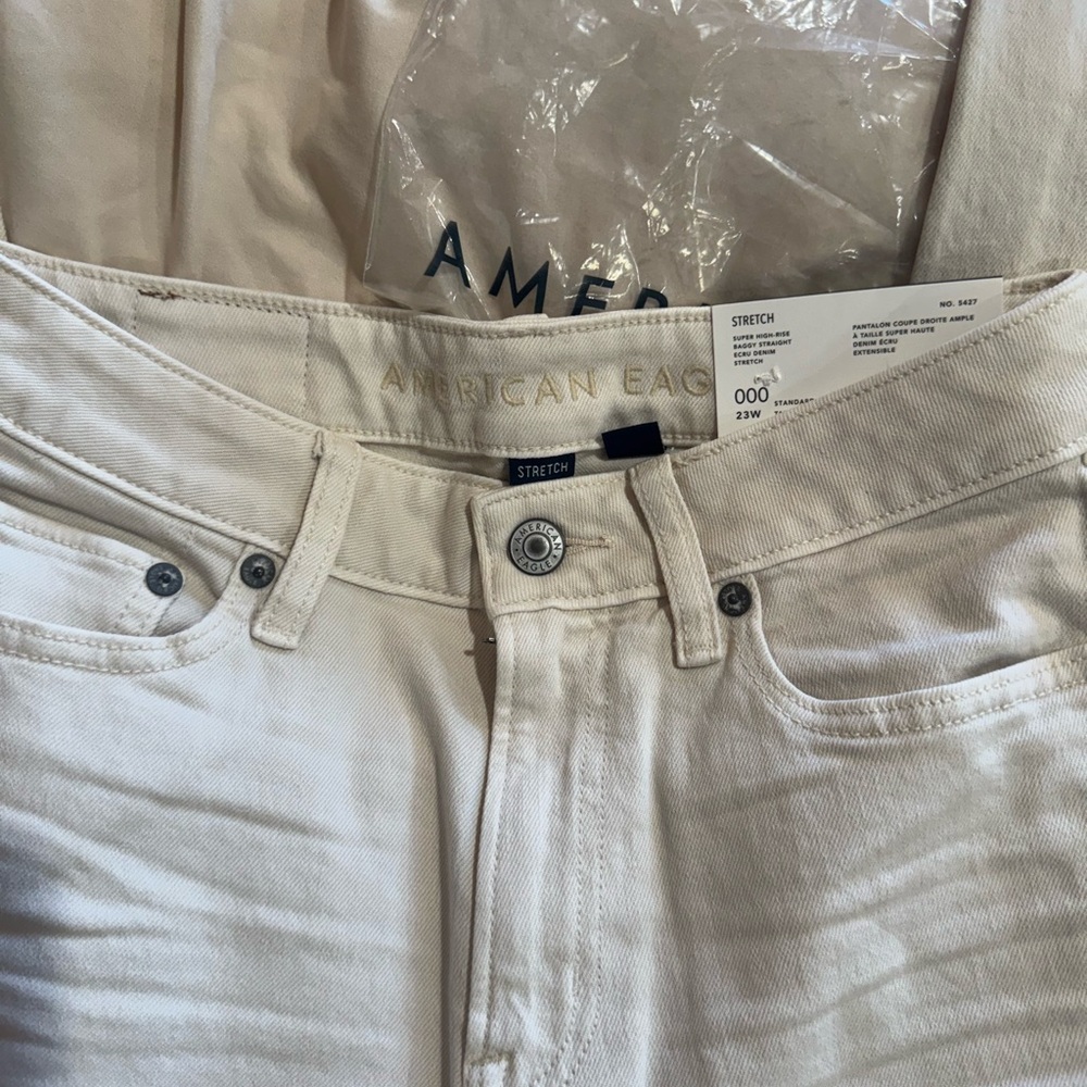 American Eagle Outfitters Cream Boot Cut Denim